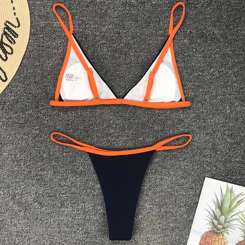Микро бикини сексуальный купальник для женщин стринги Мягкий одноцветная