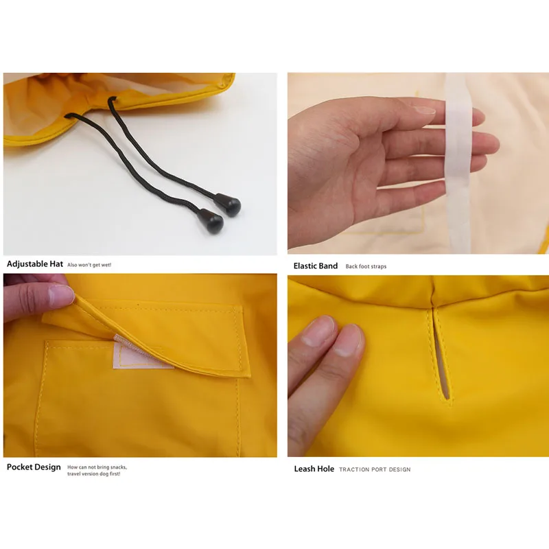 Водонепроницаемый дождевик для собак непромокаемый плащ светоотражающий