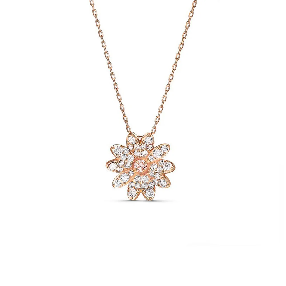 

SHLUOYI High quality SWA new. Elegant Glamour Bow Blue Moon Piano Leaf Crystal Mixed Necklace For Women Romantic Gift