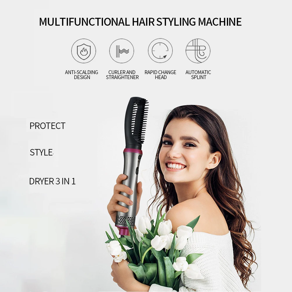 Электрический фен для волос щетка завивки инструменты укладки профессиональный