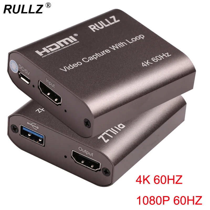 Захват видео Rullz 4K 60 гц HDMI 1080P USB 2 0 3 0|Карты видео- и ТВ-тюнеров| |