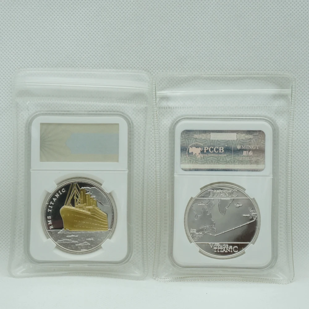 

Canada American Coin 1912 Titanic Ship In Memory Of Rms Victims 1OZ Gold 999 Commemorative Bar/Coin Collection with PCCB Case
