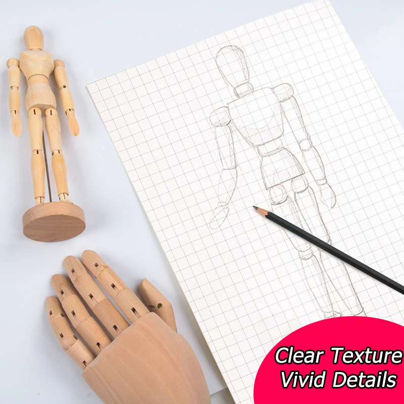 Wooden Human Body Model Artist Mannequin Hand Joint Model Movable Adjustable Limbs Mannequin Sketch Home Desktop Accessories images - 6