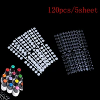 120 tips natural round nail tips with sticker color chart flat back uvgelpolish for display color card chart nails art tools