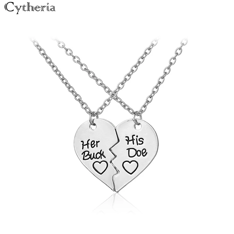 Ее ожерелье с подвеской в форме сердца 2 сломанных ожерелья любовь навсегда