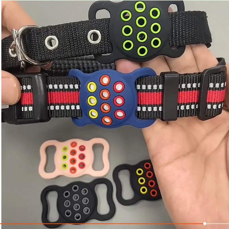 

For Apple Airtag Case Dog Cat Protective Sport Breathable Silicone Soft Case For Apple Air Tag Aittags Tracker Case