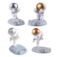 astronaut phone holder resin universal cell stand bracket desk ornaments kids gift toy office table decoration decals
