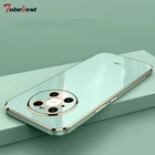 Высококачественный силиконовый чехол с покрытием для телефона Huawei Mate 40 30 20 10 Pro Lite, Ультратонкий Мягкий чехол с прямыми краями