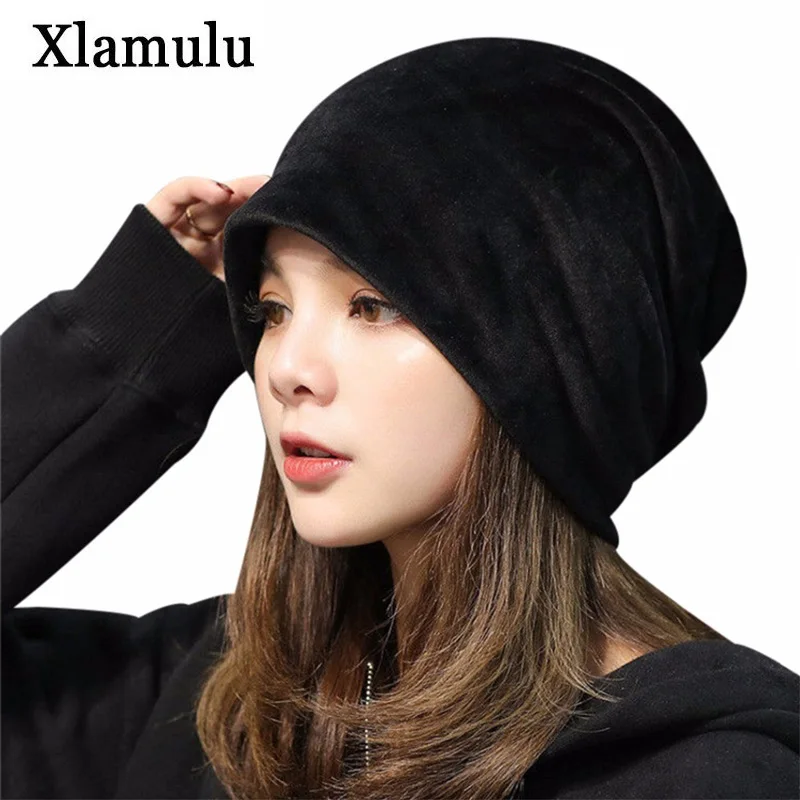 Женские шапочки облегающие шапки зимние для женщин мягкие повседневные