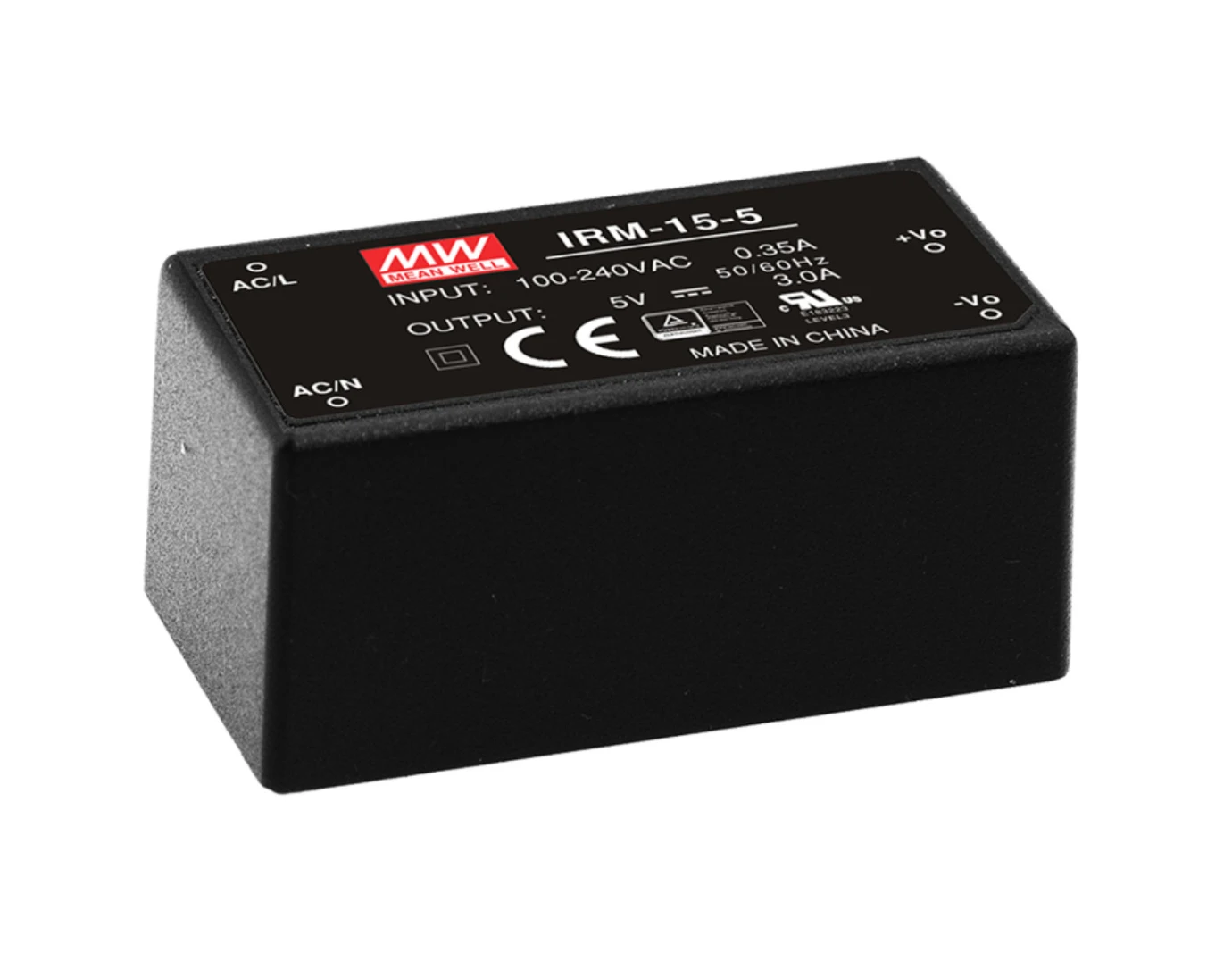 Meanwell IRM 15 15V 1A meanwell 15W одиночный выход инкапсулированный Тип|meanwell 15v| |