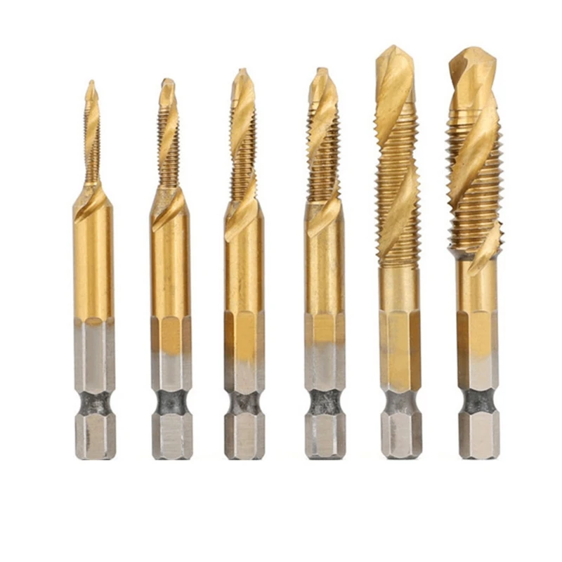 

Набор сверл M3/M4/M5/M6/M8/M10 из высокопрочной стали, 6 шт.