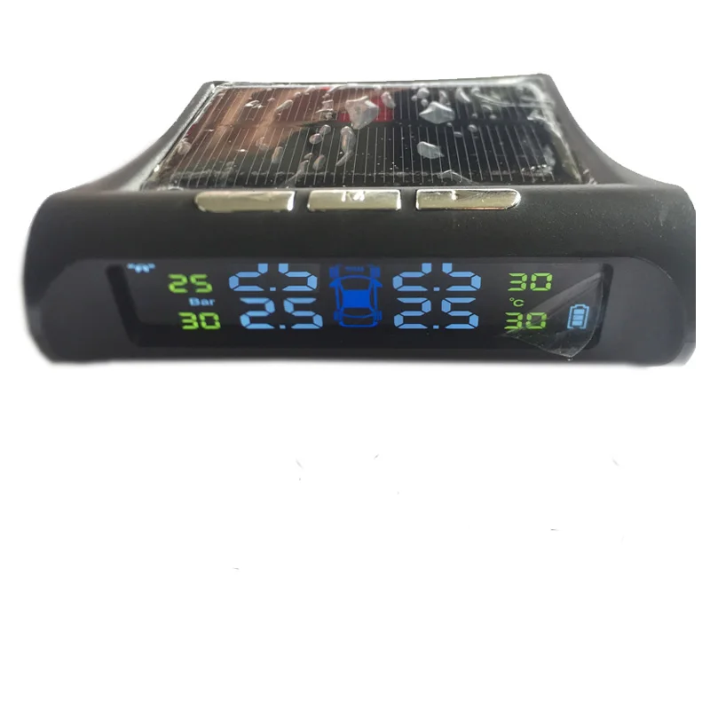 Система контроля давления в шинах Tpms Sensorsolar, система безопасности автомобиля, интеллектуальное управление шинами, беспроводная, 4 колеса, внешняя