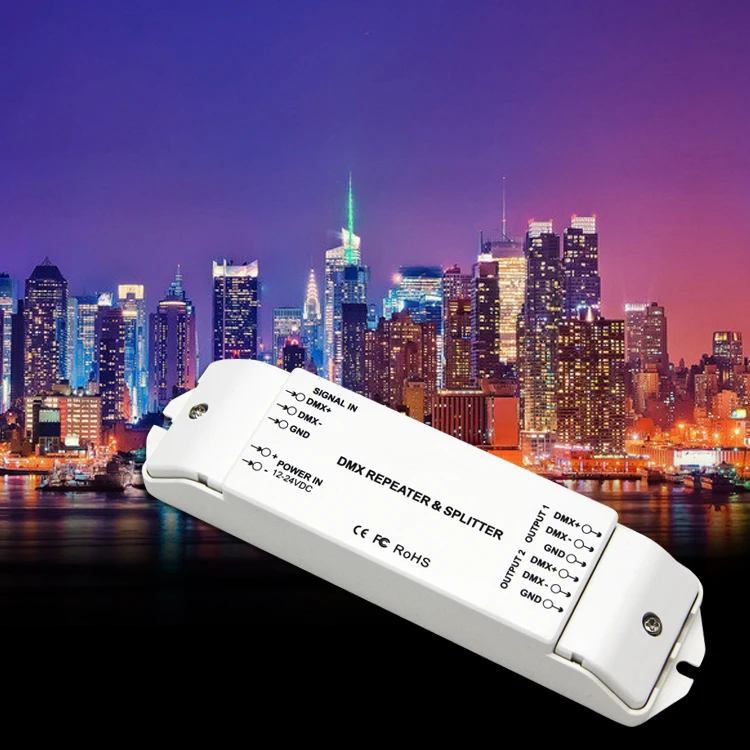 Ретранслятор мощности сигнала BC 812 DMX512 усилитель DMX 1 2 канальный выход сплиттер