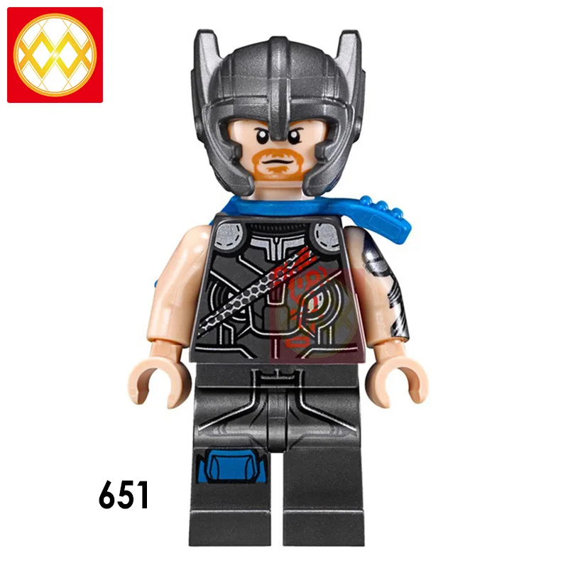 XH651thor Фильм Тор Ragnarok Odin Loki Hela Валькирия битва лошадь Frigga Hemidall Джейн Фостер Халк Sif строительные блоки кирпичная игрушка малыш - Цвет: XH651thor