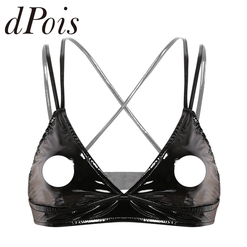 Женский бюстгальтер без косточек сексуальный с вырезами на сосках нижнее белье