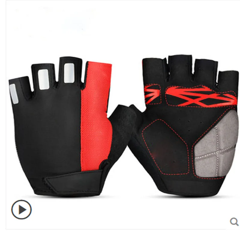 Перчатки для верховой езды с полупальцами универсальные Светоотражающие