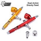 Аэрограф Двойного действия, гравитационная подача, 0,3 мм, распылитель краски аэрограф для дизайна ногтей, инструмент для татуировок с гаечным ключом