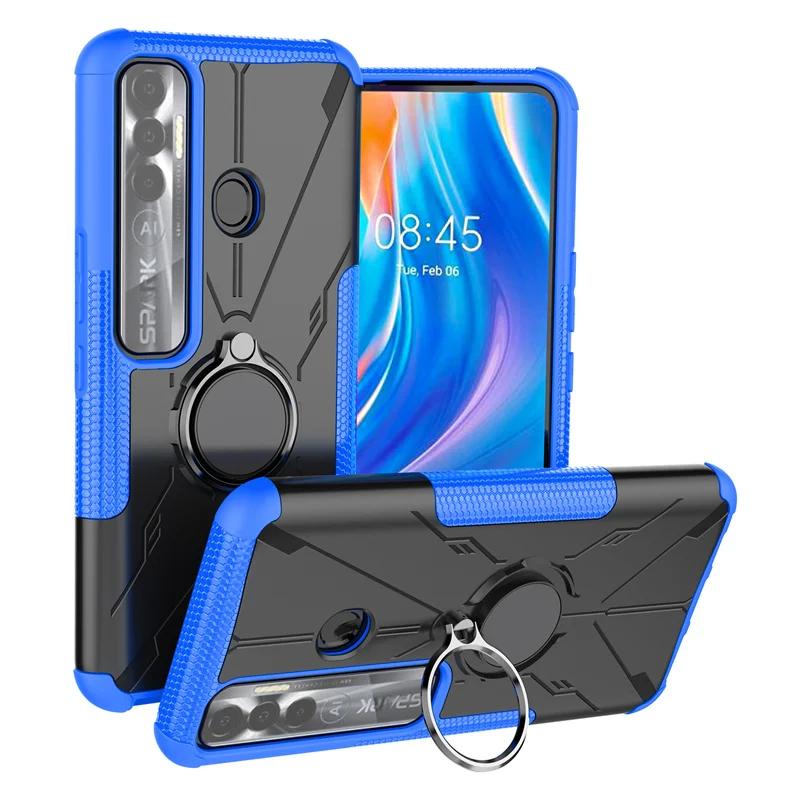 

For Tecno Spark 7 Pro Case For Tecno Spark 7 Pro Capas Shockproof Bumper Magnetic Holder For Fundas Tecno Spark 7 Pro 7T Cover