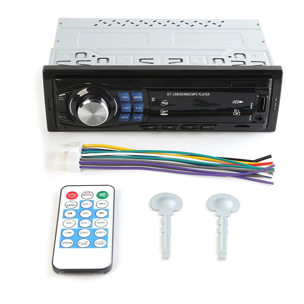 Car Radio Stereo Audio MP3 Player 12V In-dash Single 1 Din FM Receiver Aux Receiver USB Remote Control Autoradio
