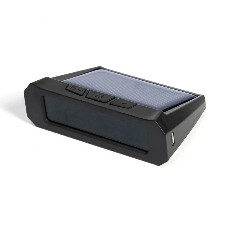 

Solar Wireless Tpms Car Tire Pressure Temperature Monitoring System Lcd Color Sn with 4 External Sensors