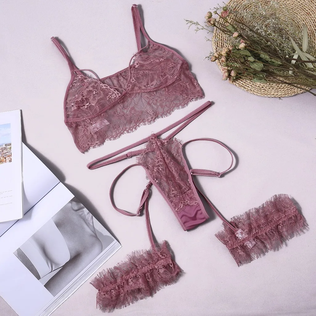 

Hot Erotic Babydoll Sexy Lace Lingerie Hollow Bra Sexy Underwear Porno G String Thong Sets Lenceria Erotica Mujer Sexy Costumes