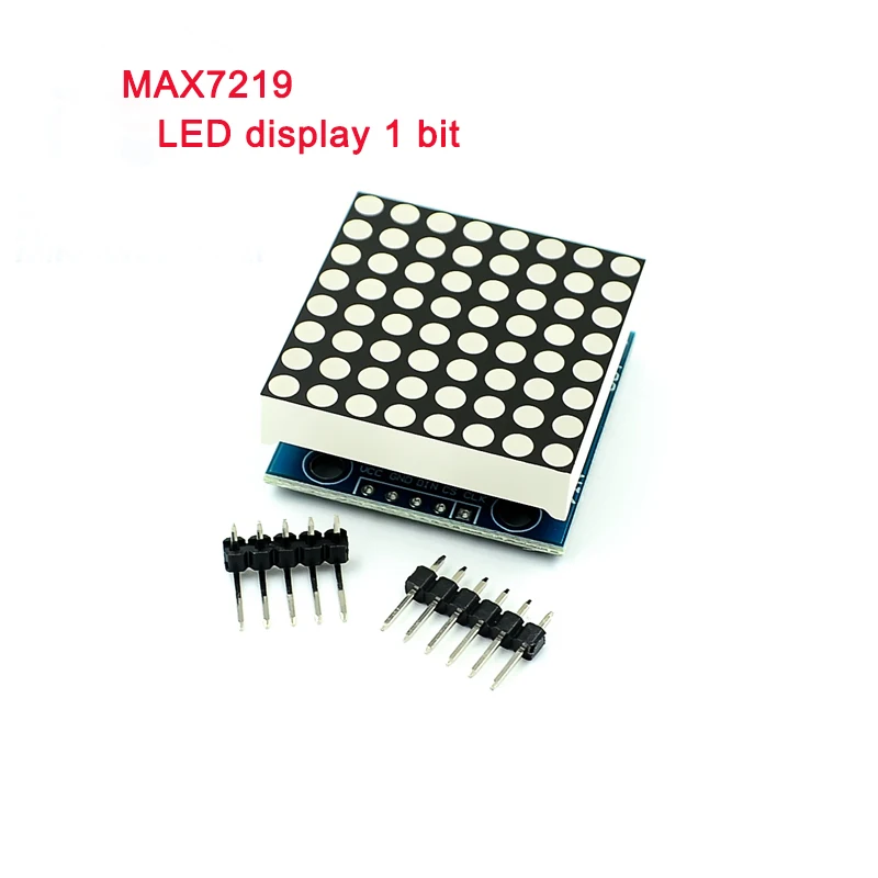 MAX7219 dot matrix module 8*8 common cathode 5V, red, blue and green 4 in one LED display with DuPont line