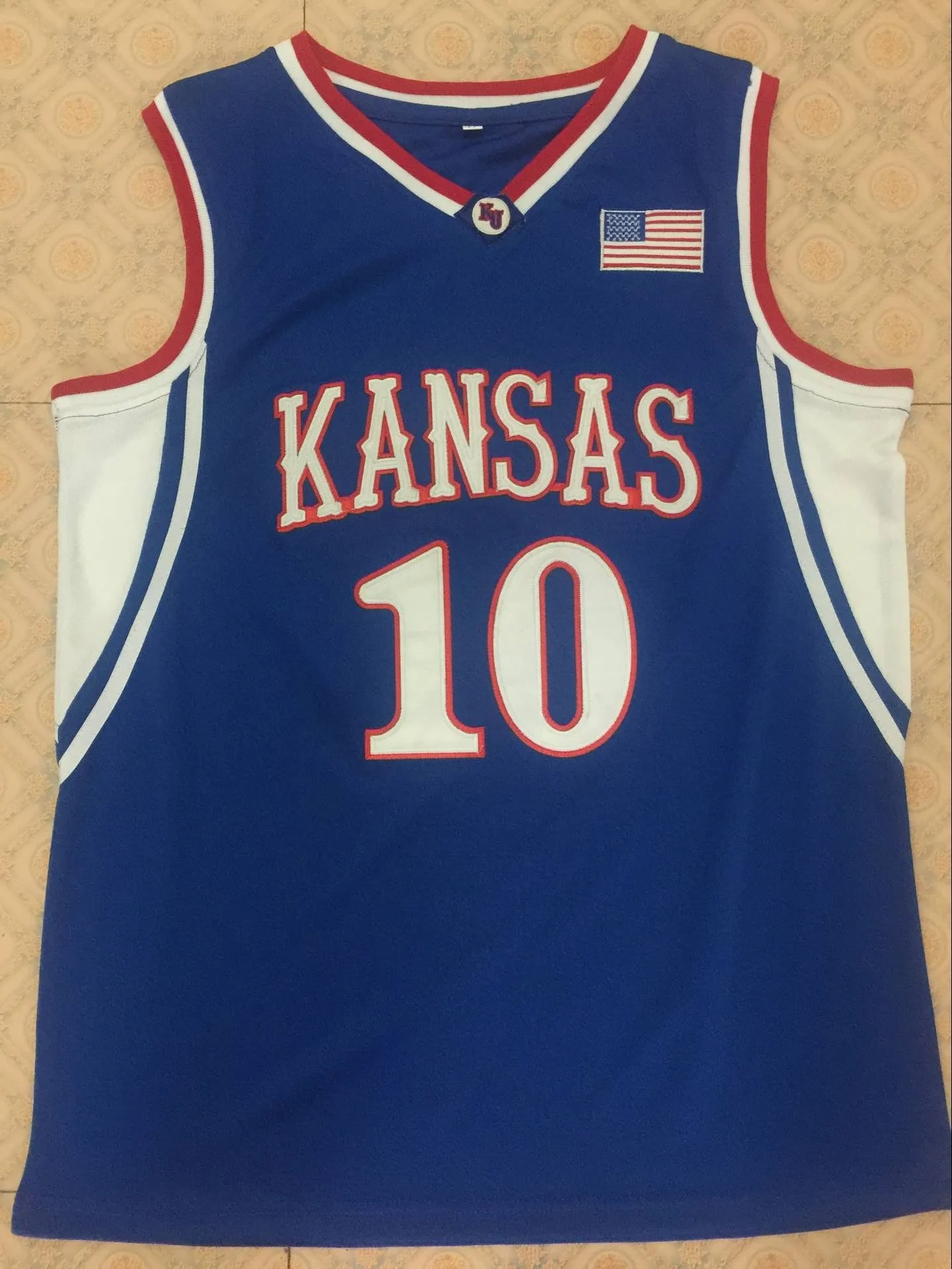 

03-04 #10 KIRK HINRICH Kansas Jayhawks Topps Mark Of Excellence Auto Throwback Basketball Jersey Uniforms Stitched Shirts