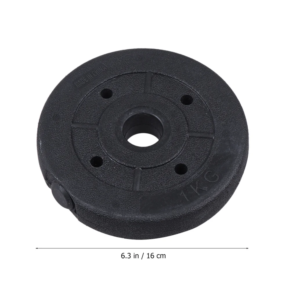 

2Pcs 1KG Dumbbell Disks Barbell Disk Weight Disk Sports Equipment Gym Essential Workout Accessories (Black)