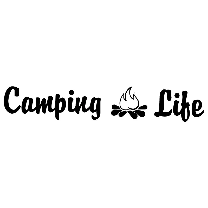

Camping Life Campfire Trunk Decoration Fashion Sticker Personality PVC Waterproof Sunscreen Decal Black/White/Red/Laser/Silver