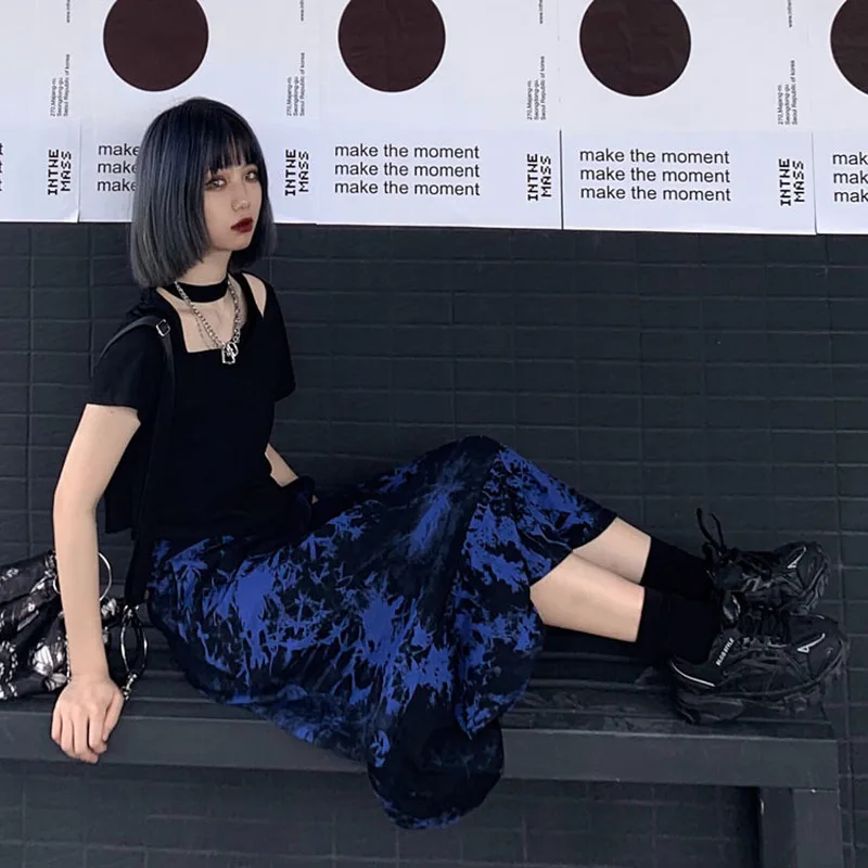 

Skirts Women Vintage Stylish Ruffles Sexy Design Chic Empire Ladies Streetwear Harajuku All-match Popular Mid-calf