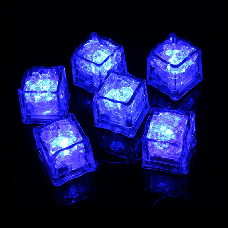 

6pcs/set Colorful Luminous Ice Cubes Night Light LED Flashing Touch Sensor Liquid Induction Lamp Atmosphere Decoration Lights