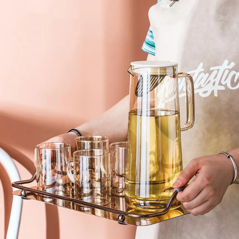 Декоративный роскошный чайный поднос большой прямоугольный с ручкой