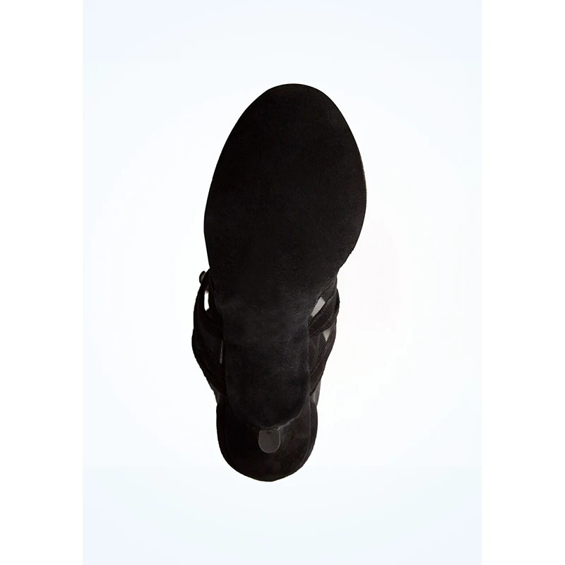 

Salsa Latin Dance Shoes Size US 4-12 Open Toe Professional Heel Height 10cm Black Suede For Women