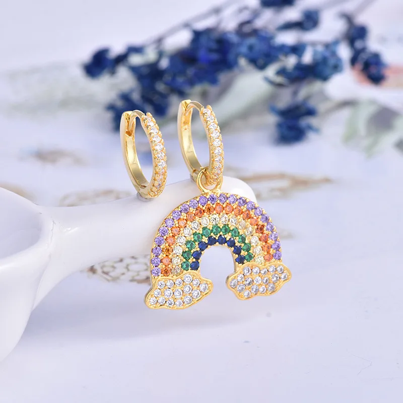 Новые радужные большие брендовые серьги свадебные капли подарок для женщин