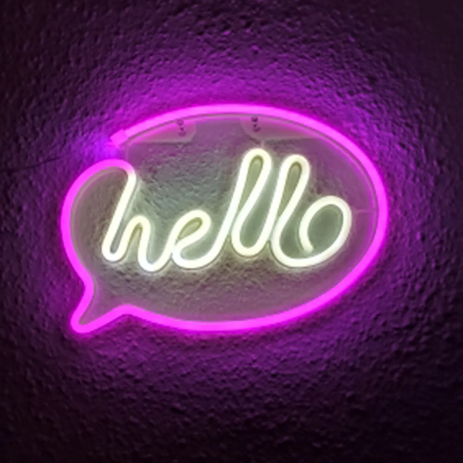 

Новый Неоновый светодиодный светильник с буквами Hello, настенный светильник, настенный декоративный светильник для спальни, бара вечерние р...