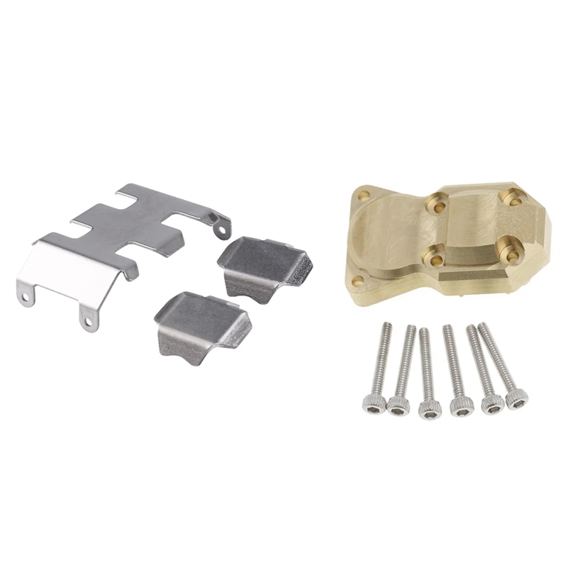 

Для Axial SCX24 90081 1/24 металлический корпус бронированная защита оси коробки передач и латунная крышка дифференциала мостовой оси