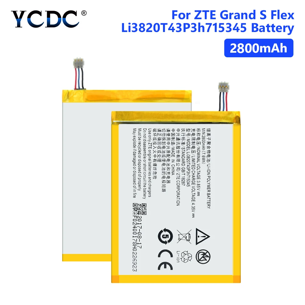 Подлинный Li3820T43P3h715345 2000mAh аккумулятор литий полимерный для телефона zte Grand S Flex MF910