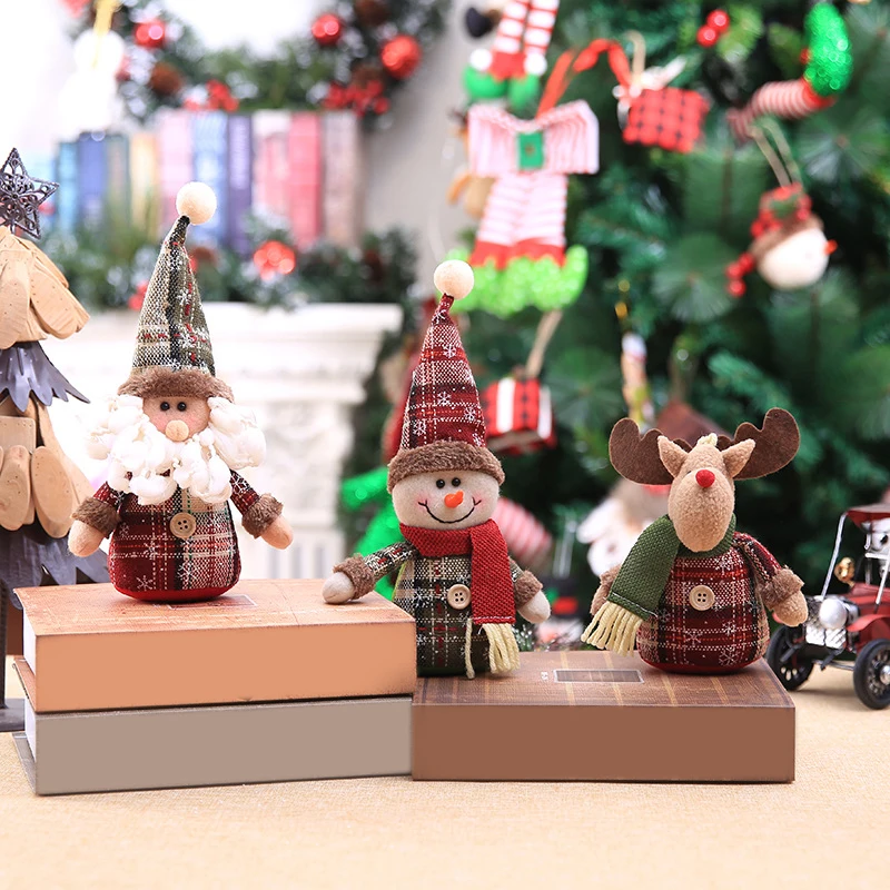 

Snowman Santa Elk Christmas Decoration Gifts Cute Dolls Christmas Tree Hanging Ornaments