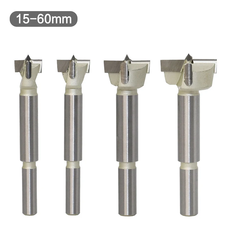 

1pcs 15mm-60mm Forstner Tips Woodworking Tool Hole Saw Opener Cutter Hinge Boring Drill Bits Round Shank Tungsten Carbide Cutter