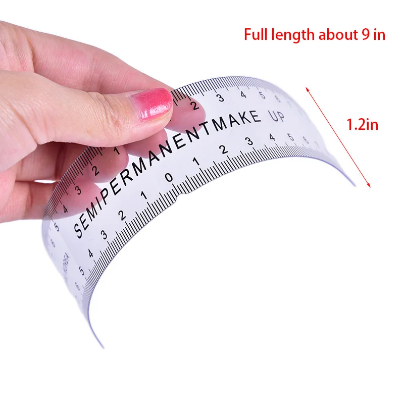 

1PCS Reusable Eyebrow Guide Ruler Microblading Stencil Semi Permanent Eyebrow Ruler Eye Brow Measure Makeup Tools