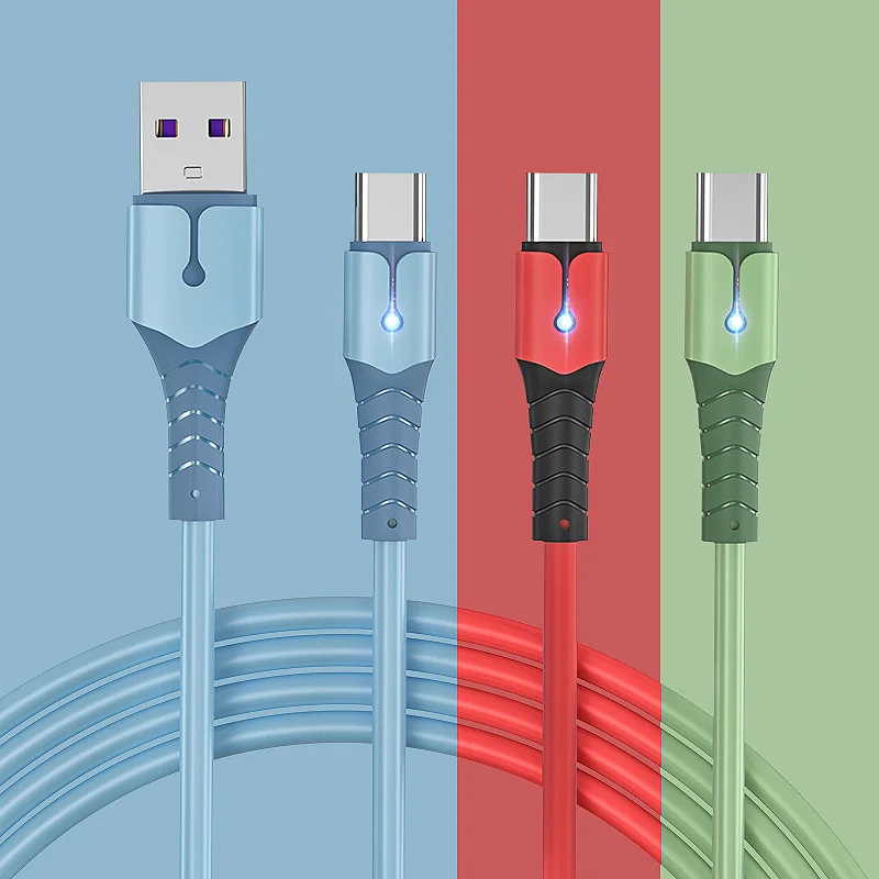 

Micro USB Type C Cable For XiaoMi Red Mi Note 9 3A Fast Charging Liquid Silicone Mobile Phone Data Cable For Samsung