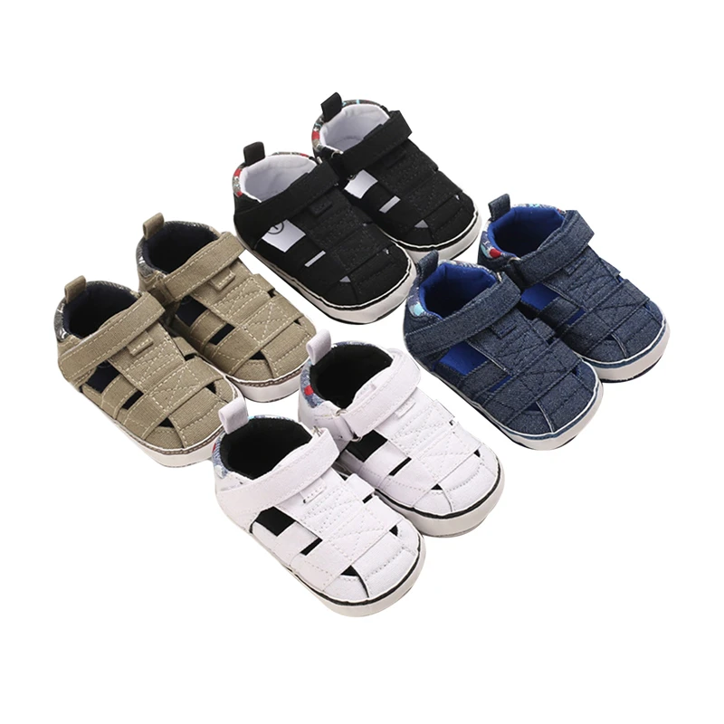 

New Arrival Baby Hollow Out Sandals Boys Anti-Slip Closed-Toe Flats Toddler Outdoor First Walking Shoes