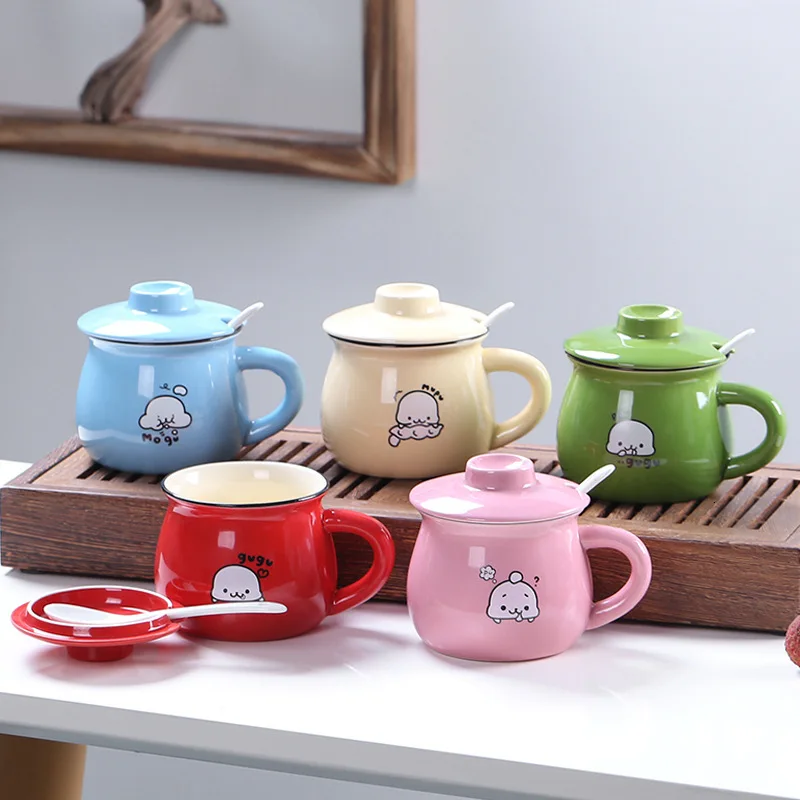 Керамическая стеклянная чашка для влюбленных завтрака молока капучино кофе