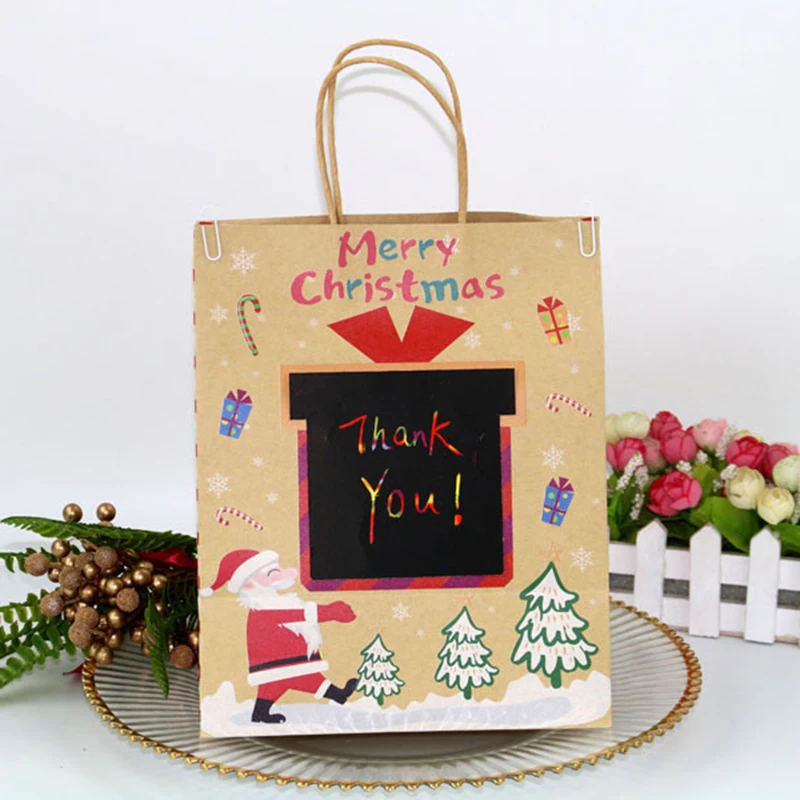 6 шт. оригинальная подарочная коробка Санта сделай сам граффити конфеты