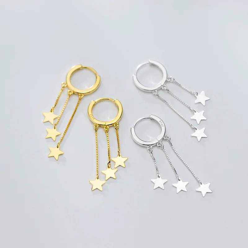 

Round Disc Star Moon Tassel Earrings For Women Vintage Cross Hoop Ear Jewelry Korean Girl Birthday Party Gift 2021 Fashion New