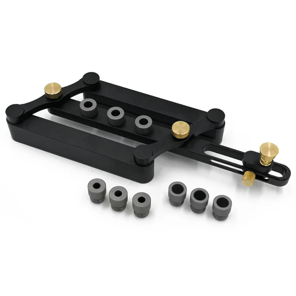 

Woodworking Hole Locator Furniture Split Pin Vertical Hole Opener Self-Centering Woodworking Doweling Jig Kit