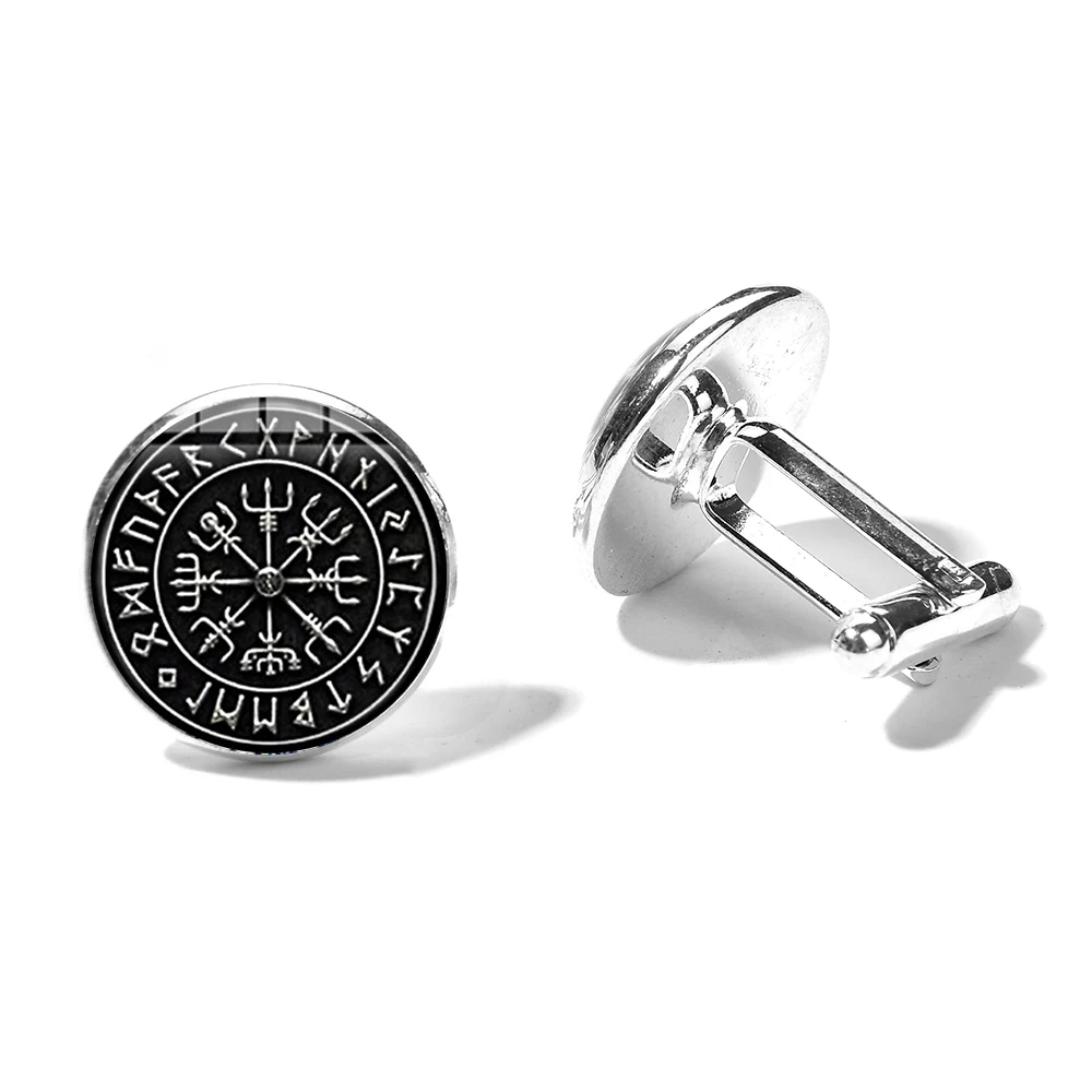 SONGDA Vegvisir Викинг Компас для мужских рубашек с кубический цирконий классические