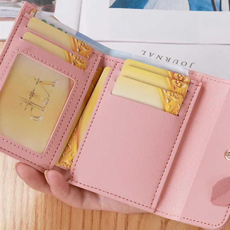 

New Korean Version Of Simple Small Wallet Three-fold Change Pocket Wallet Cross-border Short Wallet For Women