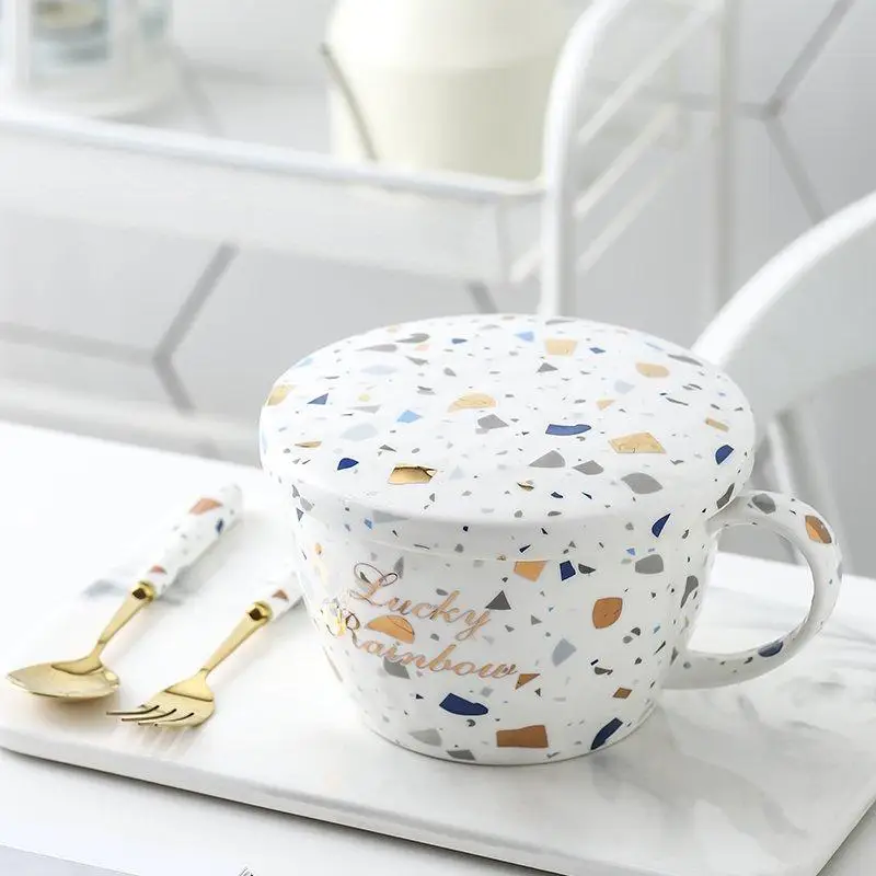 Творческий большой кружка для завтрака Крупы Керамика чаша важные факторы