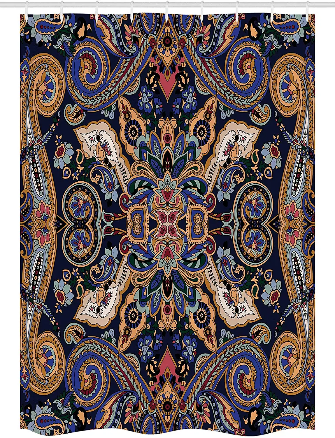 Занавеска для душа с рисунком Пейсли старинная Марокканская Цветочная занавеска